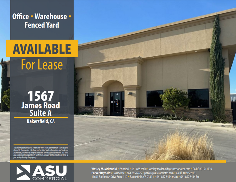 1567 James Rd, Bakersfield, CA for lease - Building Photo - Image 1 of 3