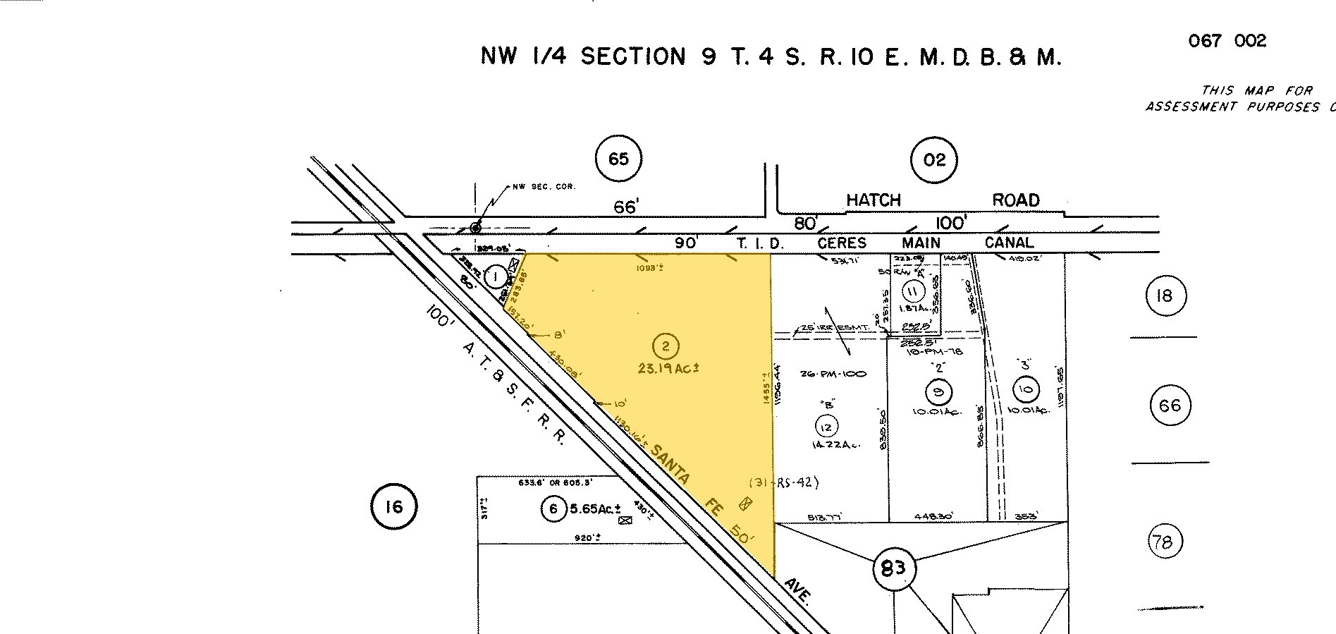 Santa Fe & Hatch Rd, Hughson, CA for sale Plat Map- Image 1 of 1