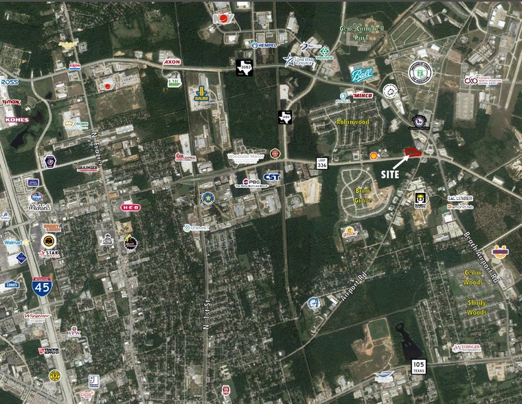 E Loop 336, Conroe, TX for sale - Aerial - Image 2 of 3