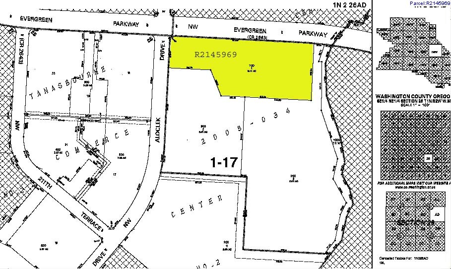 8760 NE Evergreen Pky, Hillsboro, OR for lease - Plat Map - Image 2 of 5
