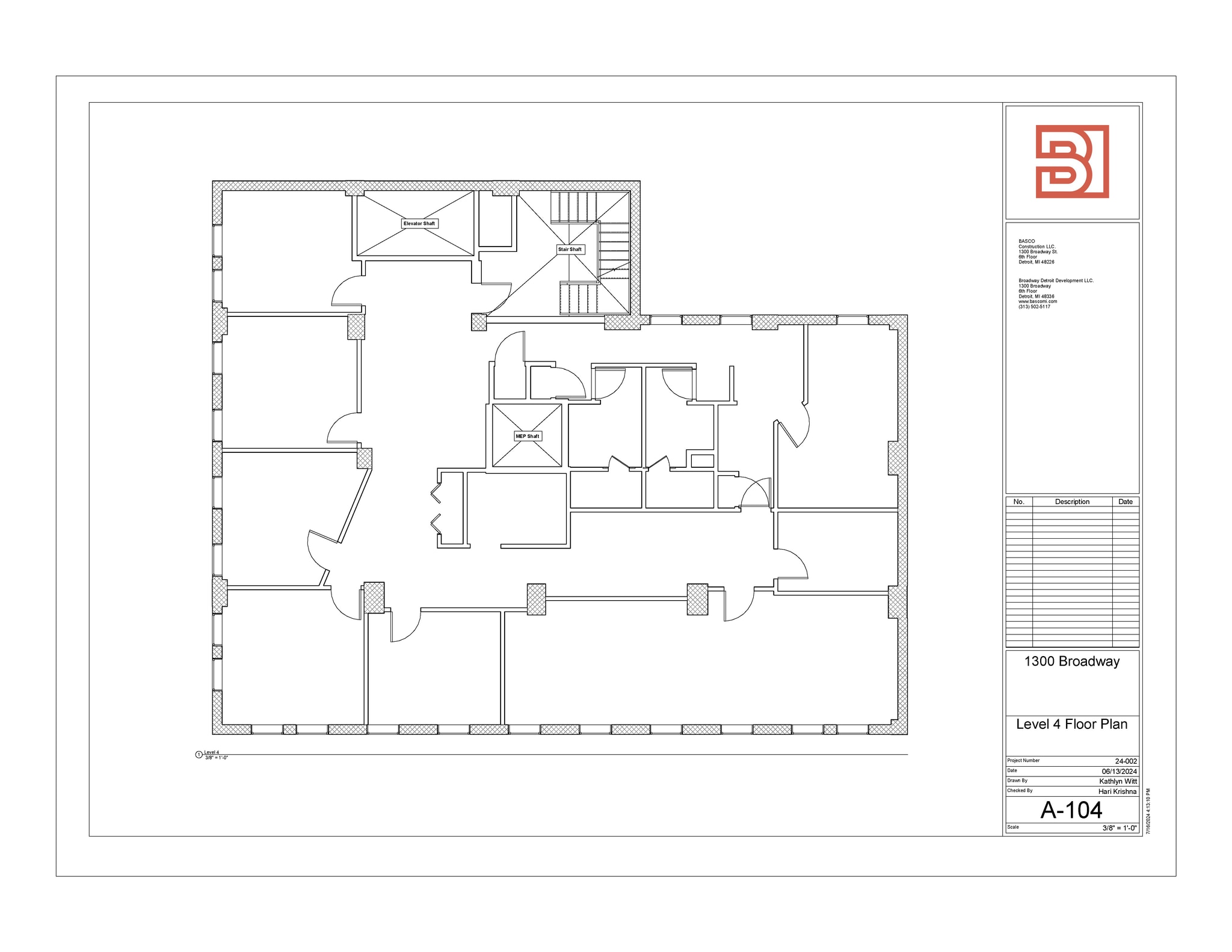 1300 Broadway St, Detroit, MI for lease Floor Plan- Image 1 of 1