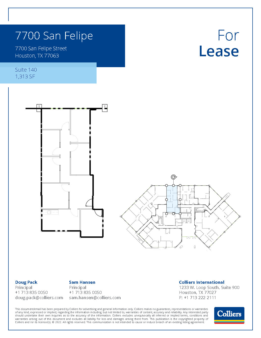 7700 San Felipe St, Houston, TX for lease Floor Plan- Image 1 of 1