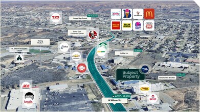 1411 W Wilson St, Borger, TX - AERIAL  map view - Image1