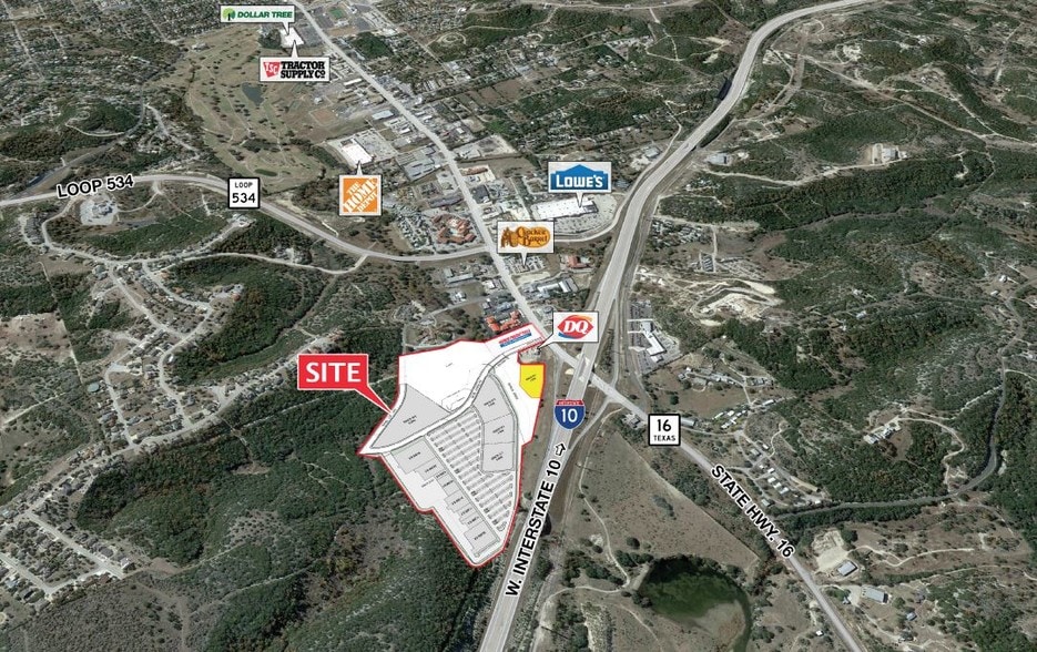 Signey Baker Street, Kerrville, TX for lease - Aerial - Image 2 of 3