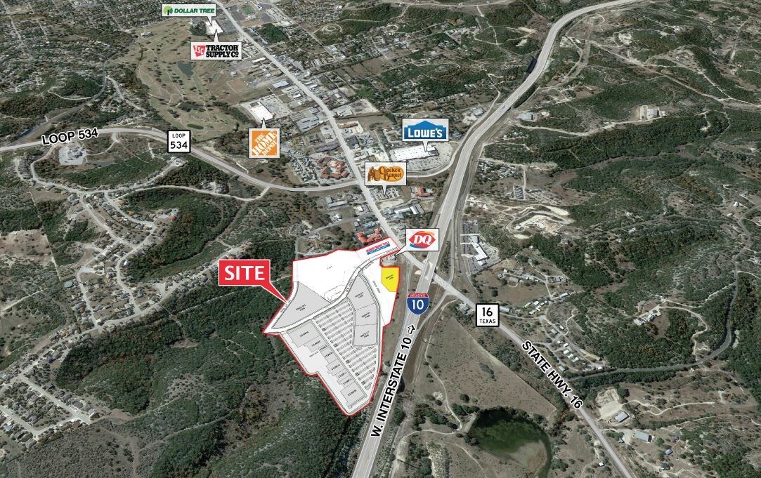 Sidney Baker Street, Kerrville, TX for sale Aerial- Image 1 of 4