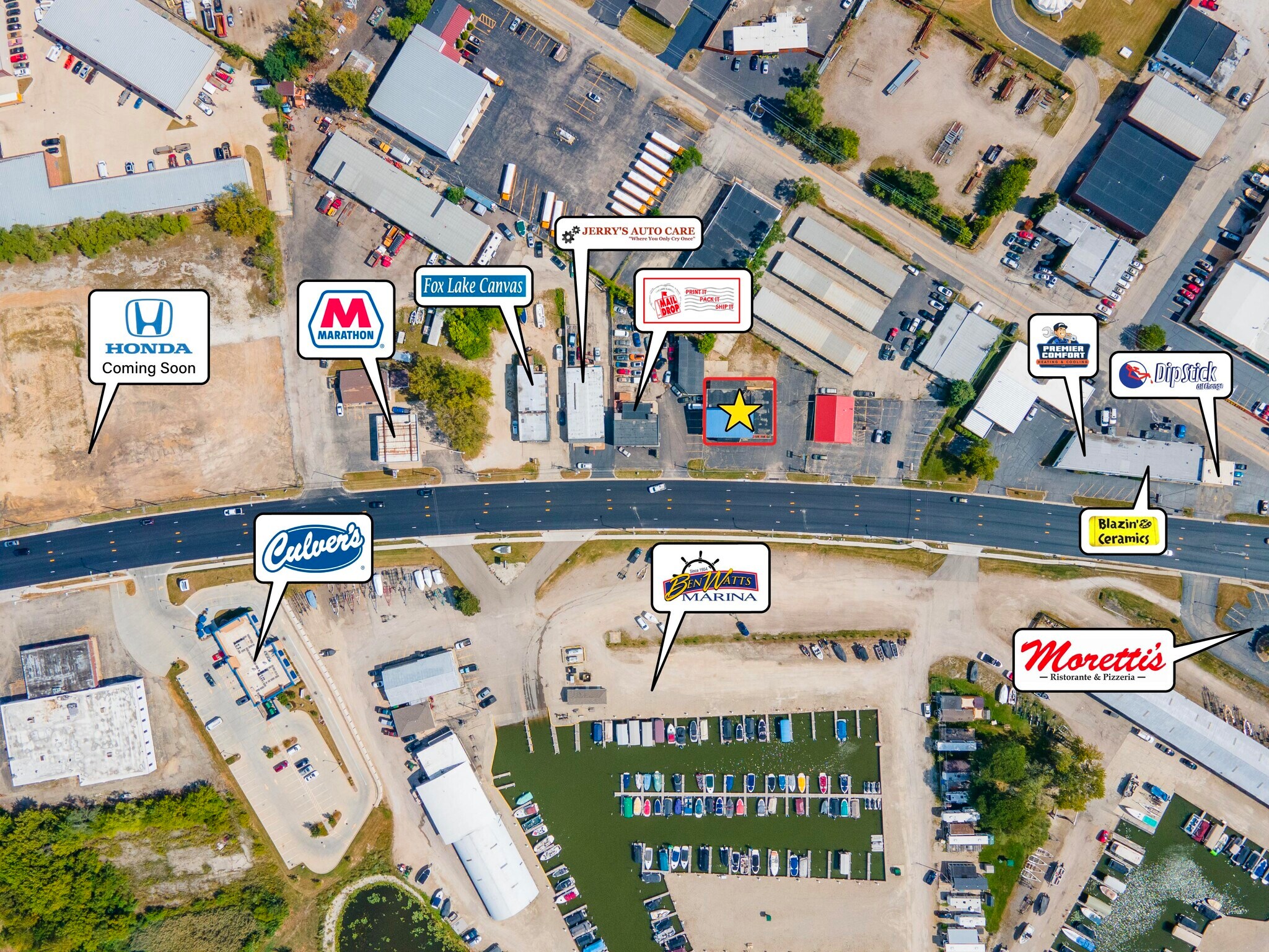 129 S US Highway 12, Fox Lake, IL for sale Aerial- Image 1 of 1