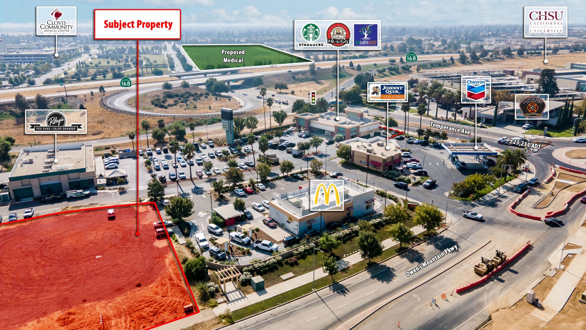 SEC Of Temperance Ave And Owens Mountain Pky, Clovis, CA for lease Aerial- Image 1 of 8