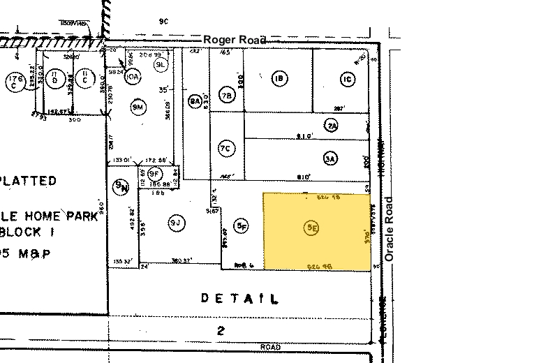 3867 N Oracle Rd, Tucson, AZ for lease - Plat Map - Image 2 of 4