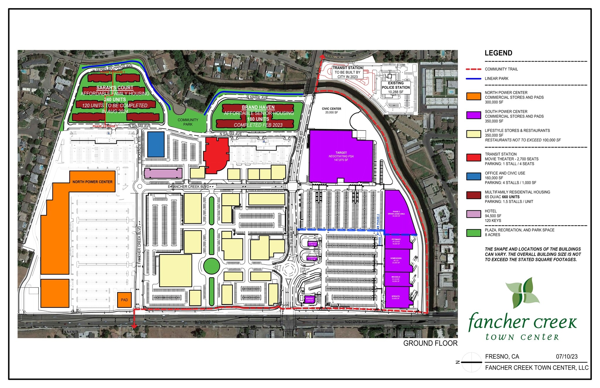 Fancher Creek Dr, Fresno, CA for lease Site Plan- Image 1 of 3