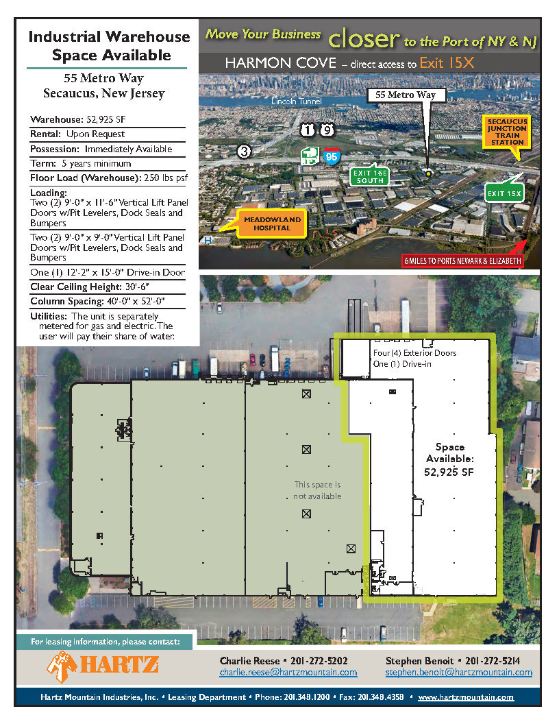 55 Metro Way, Secaucus, NJ for lease Floor Plan- Image 1 of 1