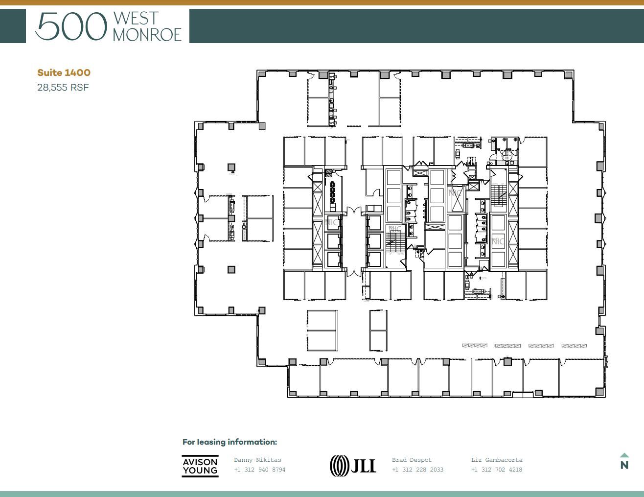 500 West Monroe St, Chicago, IL for lease Floor Plan- Image 1 of 4