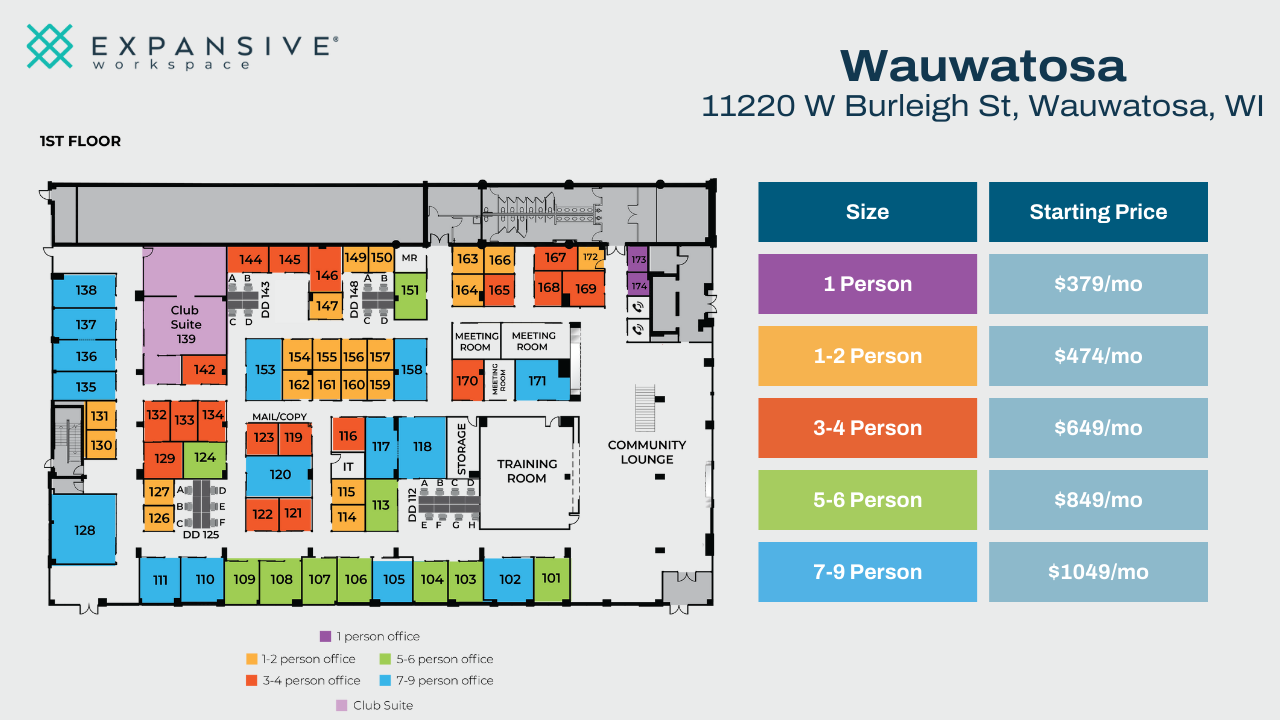 11220 W Burleigh St, Wauwatosa, WI for lease Floor Plan- Image 1 of 5