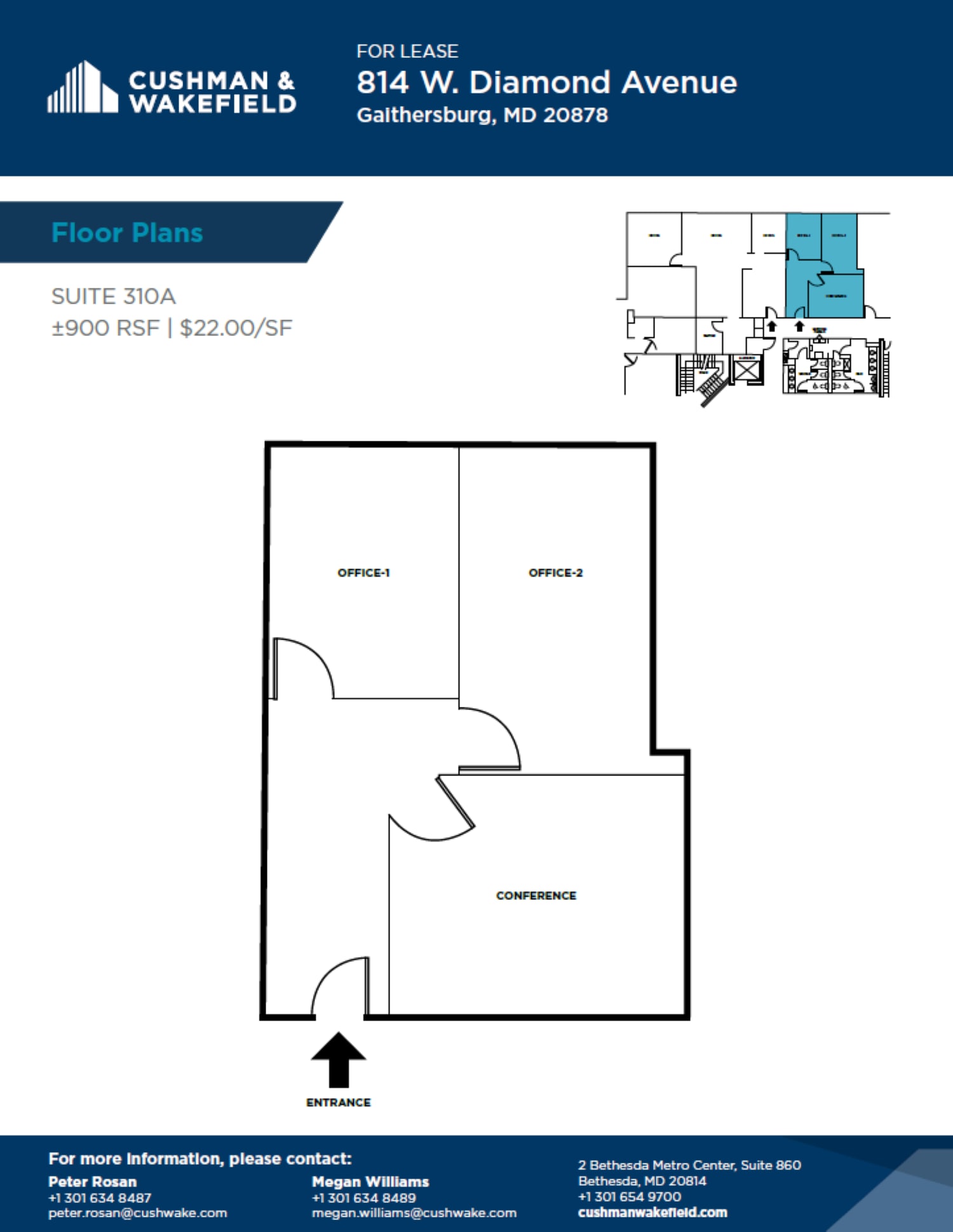 814 W Diamond Ave, Gaithersburg, MD for lease Floor Plan- Image 1 of 1