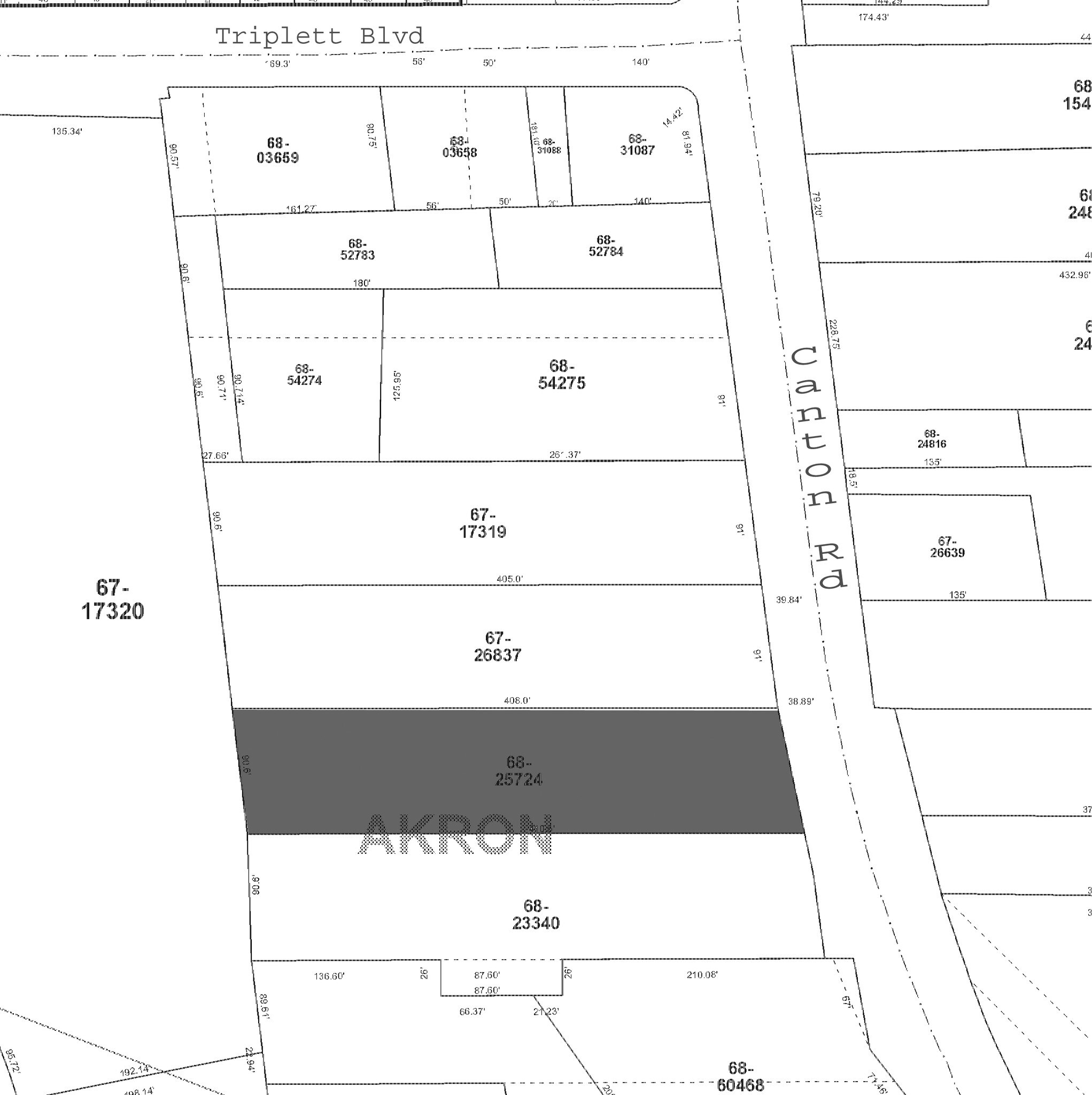 738-746 Canton Rd, Akron, OH for sale Plat Map- Image 1 of 1