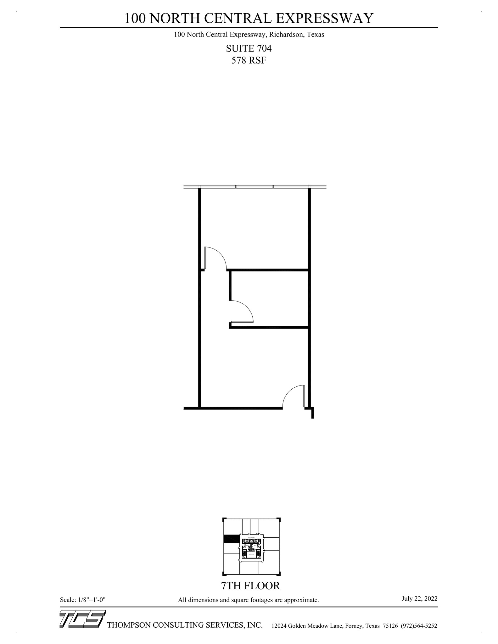 100 N Central Expy, Richardson, TX for lease Site Plan- Image 1 of 1