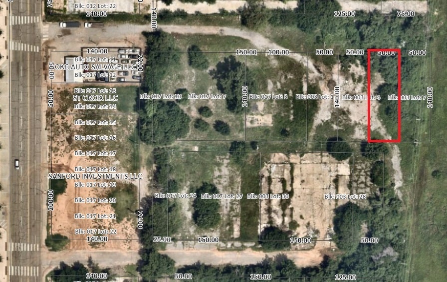 SW 13th And Robinson - 2 Lots Near Scissortail Park, Oklahoma City, OK for sale Aerial- Image 1 of 4