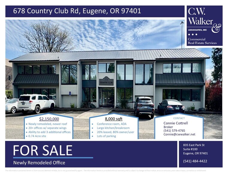 678 Country Club Rd, Eugene, OR for sale - Building Photo - Image 1 of 1