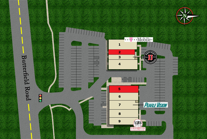 801-811 Butterfield Rd, Wheaton, IL for lease - Site Plan - Image 2 of 2