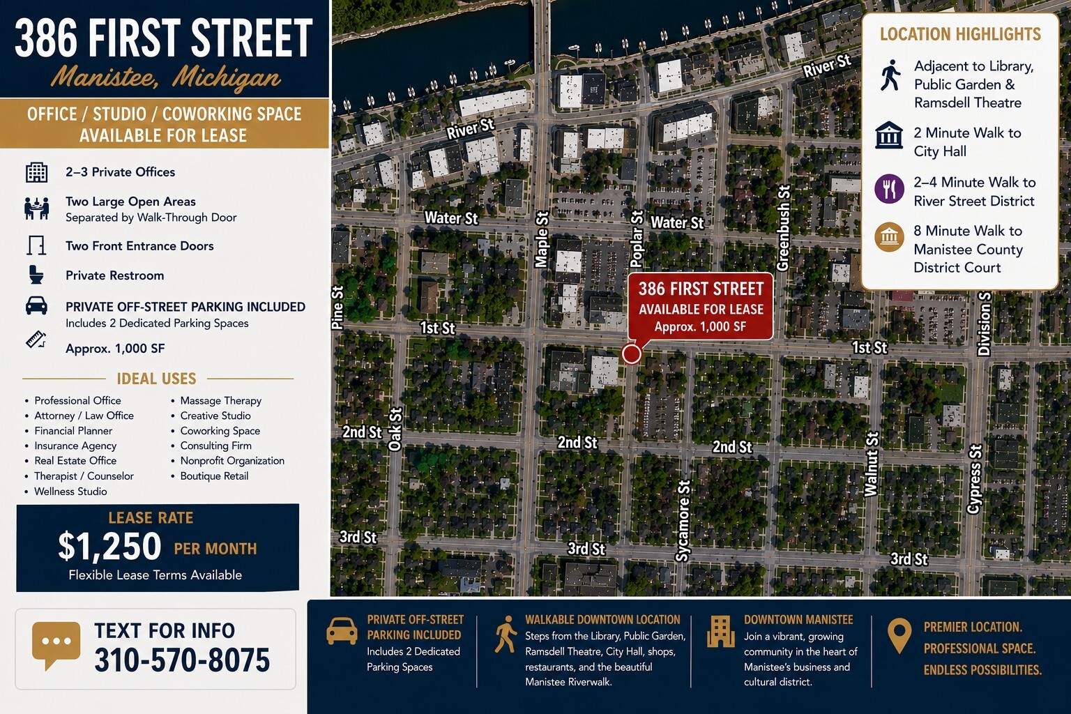 384 1st St, Manistee, MI for lease Map- Image 1 of 11