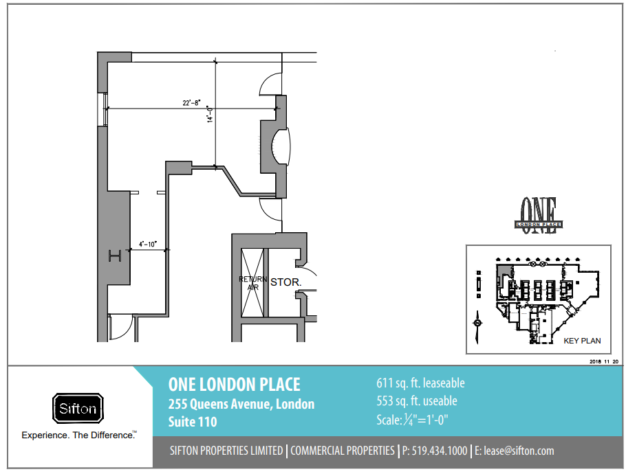 255 Queens Ave, London, ON for lease Floor Plan- Image 1 of 1