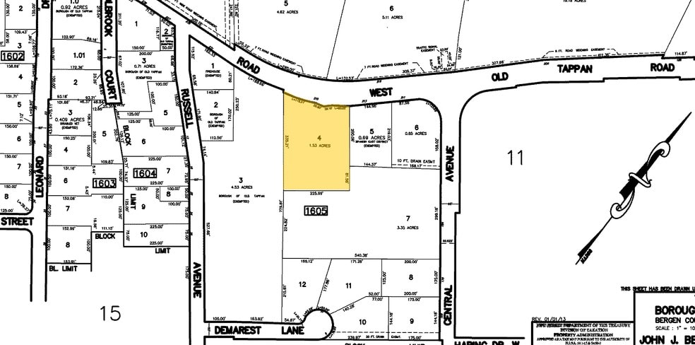 215 Old Tappan Rd, Old Tappan, NJ for sale - Plat Map - Image 1 of 1