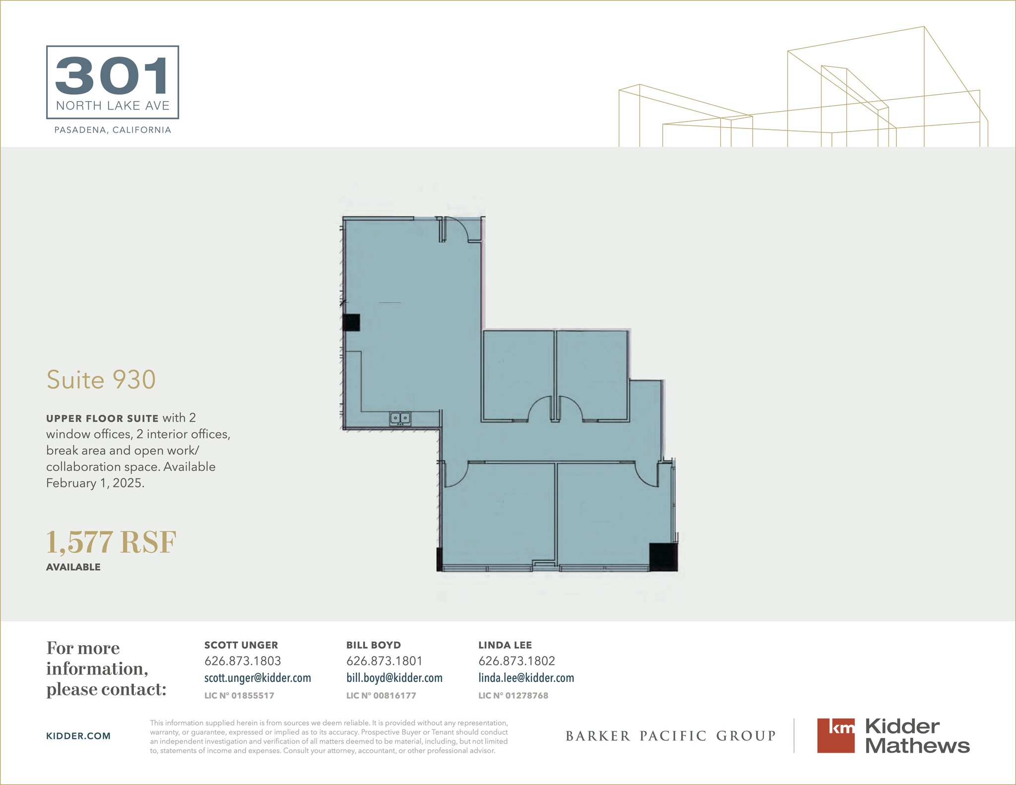 301 N Lake Ave, Pasadena, CA for lease Floor Plan- Image 1 of 1