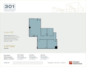 301 N Lake Ave, Pasadena, CA for lease Floor Plan- Image 1 of 1