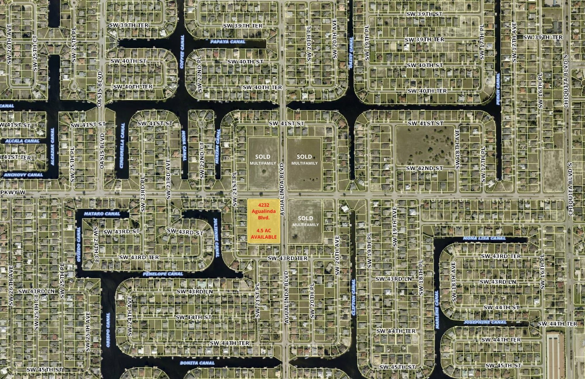 4232 Agualinda blvd, Cape Coral, FL for sale Plat Map- Image 1 of 4