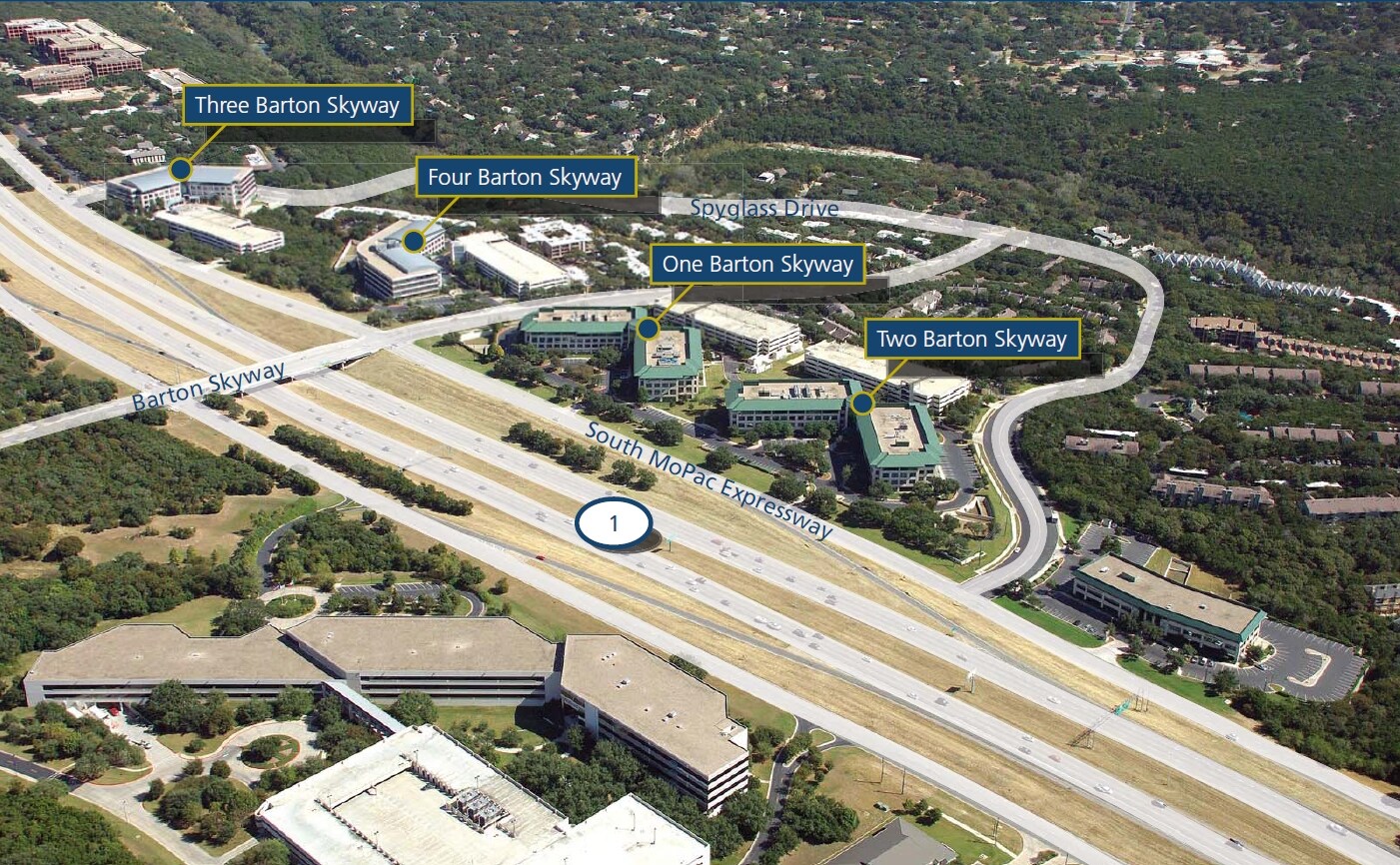 1601 S MoPac Expy, Austin, TX for sale Aerial- Image 1 of 1