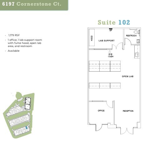 6185 Cornerstone Ct E, San Diego, CA for lease Floor Plan- Image 1 of 1