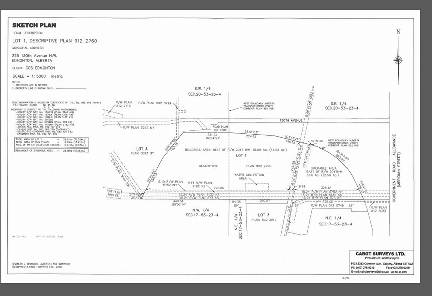 225 130 Ave NW, Edmonton, AB for sale - Site Plan - Image 2 of 3