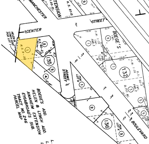 1506-1512 W Center St, Anaheim, CA for sale - Plat Map - Image 1 of 1