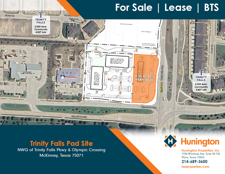 NWQ of Trinity Falls Pkwy & Olympic Crossing, McKinney, TX for lease - Primary Photo - Image 1 of 1