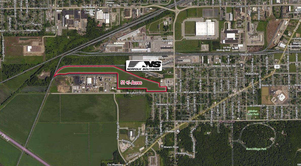 W Calvert St, South Bend, IN for sale Aerial- Image 1 of 1