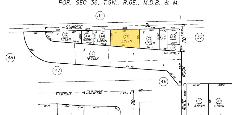 3054-3068 Sunrise Blvd, Rancho Cordova, CA for lease - Plat Map - Image 3 of 3