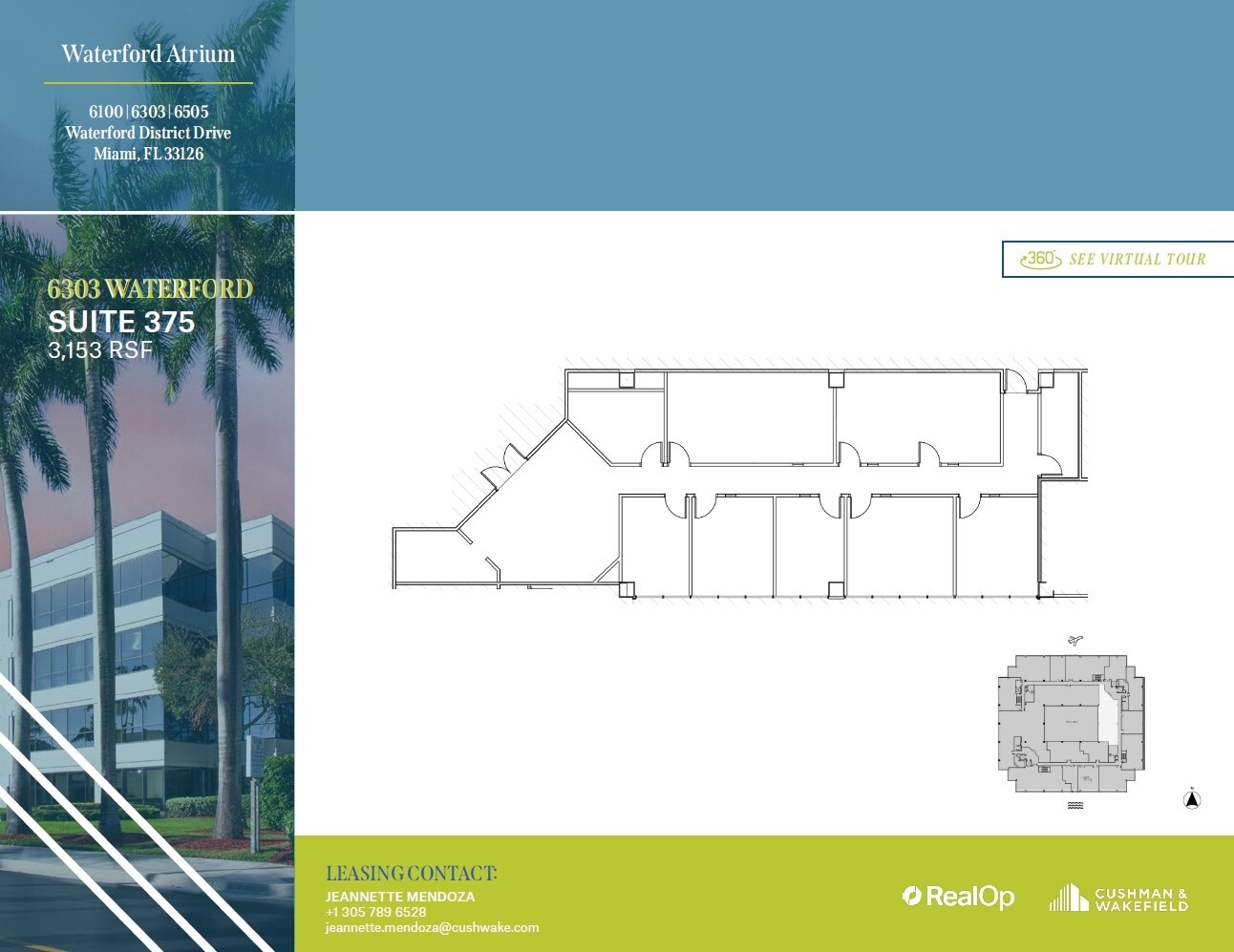 6303 Blue Lagoon Dr, Miami, FL for lease Floor Plan- Image 1 of 1