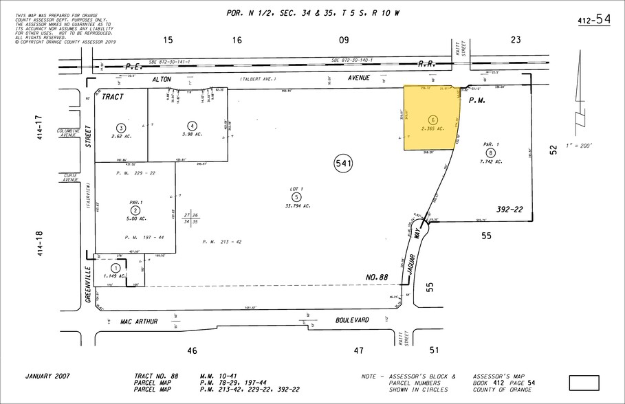 2100 W Alton Ave, Santa Ana, CA for sale - Plat Map - Image 2 of 2