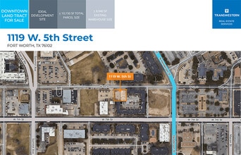 1119 W 5th St, Fort Worth, TX - AERIAL  map view - Image1