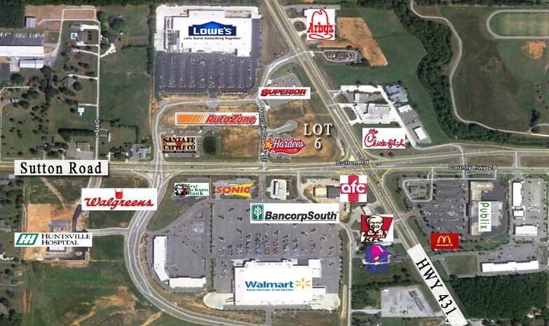 Hwy 431 & Sutton Rd, Hampton Cove, AL for sale Primary Photo- Image 1 of 1