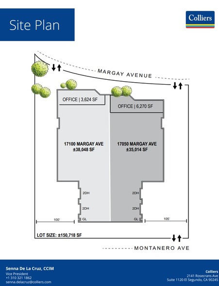 17050-17100 S Margay Ave, Carson, CA for lease - Site Plan - Image 2 of 2