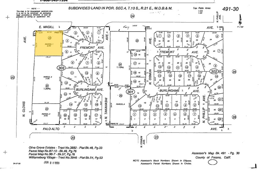 295 N Clovis Ave, Clovis, CA for sale - Plat Map - Image 1 of 1