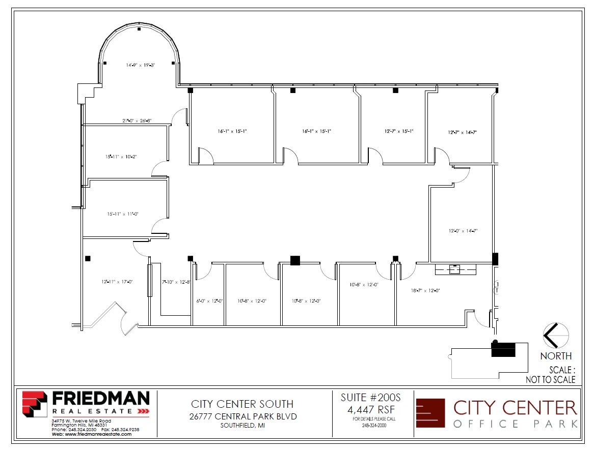 26777-26999 Central Park Blvd, Southfield, MI for lease Floor Plan- Image 1 of 2