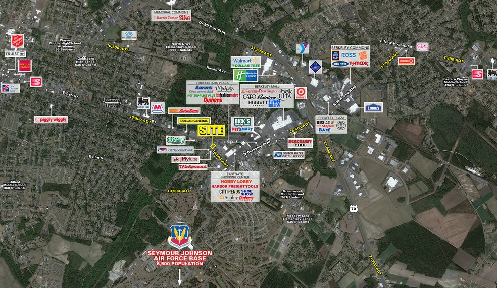2503 E Ash St, Goldsboro, NC for lease - Aerial - Image 1 of 3