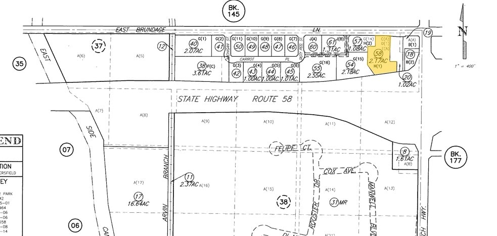 7941 E Brundage Ln, Bakersfield, CA for sale - Plat Map - Image 2 of 59