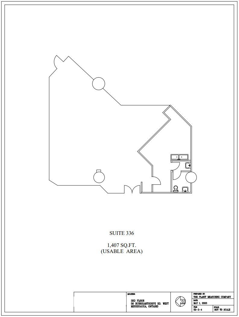 50 Burnhamthorpe Rd W, Mississauga, ON for lease Floor Plan- Image 1 of 1