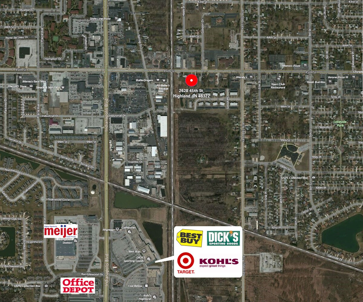 2628 W 45th St, Highland, IN for sale Aerial- Image 1 of 1