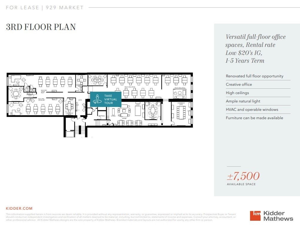 929-931 Market St, San Francisco, CA for lease Floor Plan- Image 1 of 1