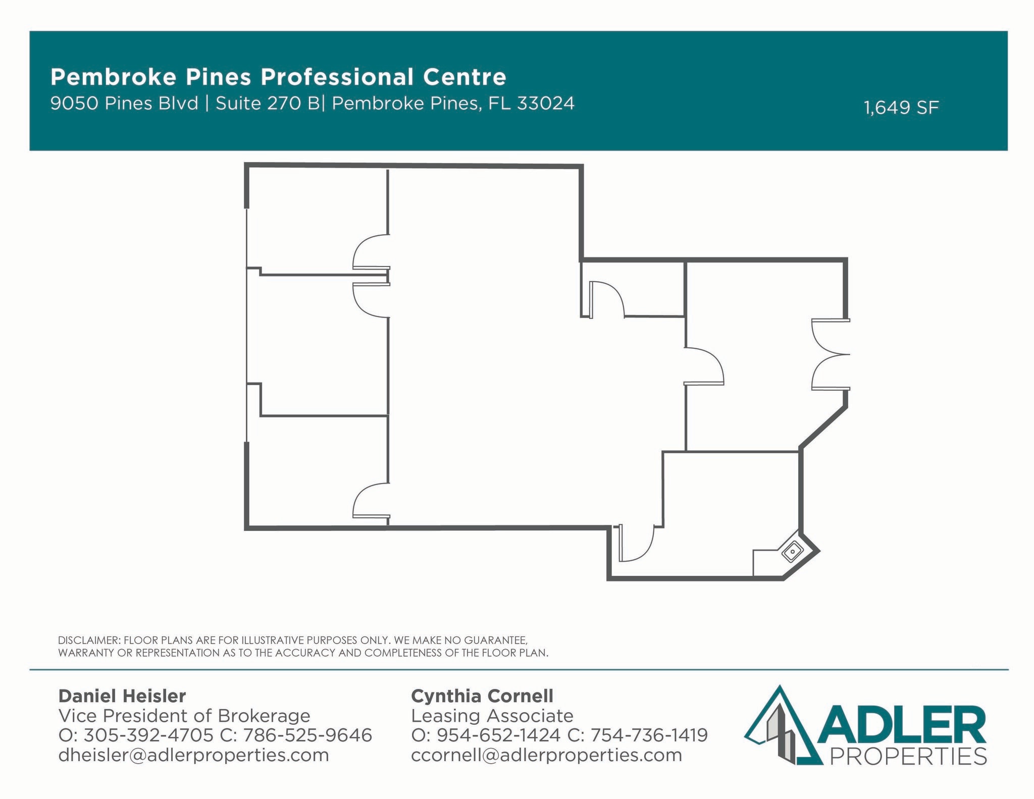 9050 Pines Blvd, Pembroke Pines, FL for lease Floor Plan- Image 1 of 2