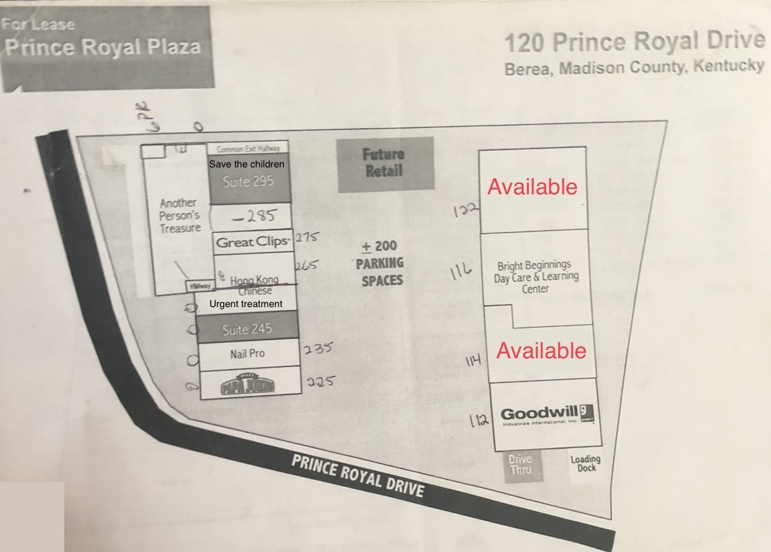 112-295 Prince Royal Dr, Berea, KY for lease Site Plan- Image 1 of 14