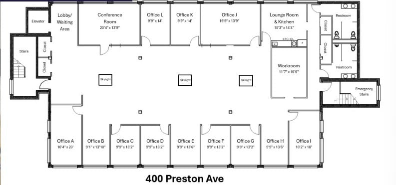 400 Preston Ave, Charlottesville, VA for lease Floor Plan- Image 1 of 1